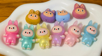 Labubu Heads Silicone  focal beads-1