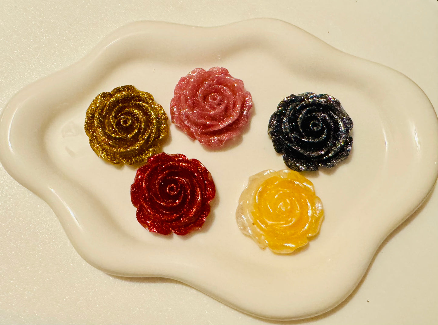 Glittery DIY Roses Acrylic- pack 4mix