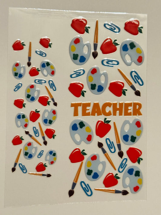 Teacher UV DTF  for mini tumblers
