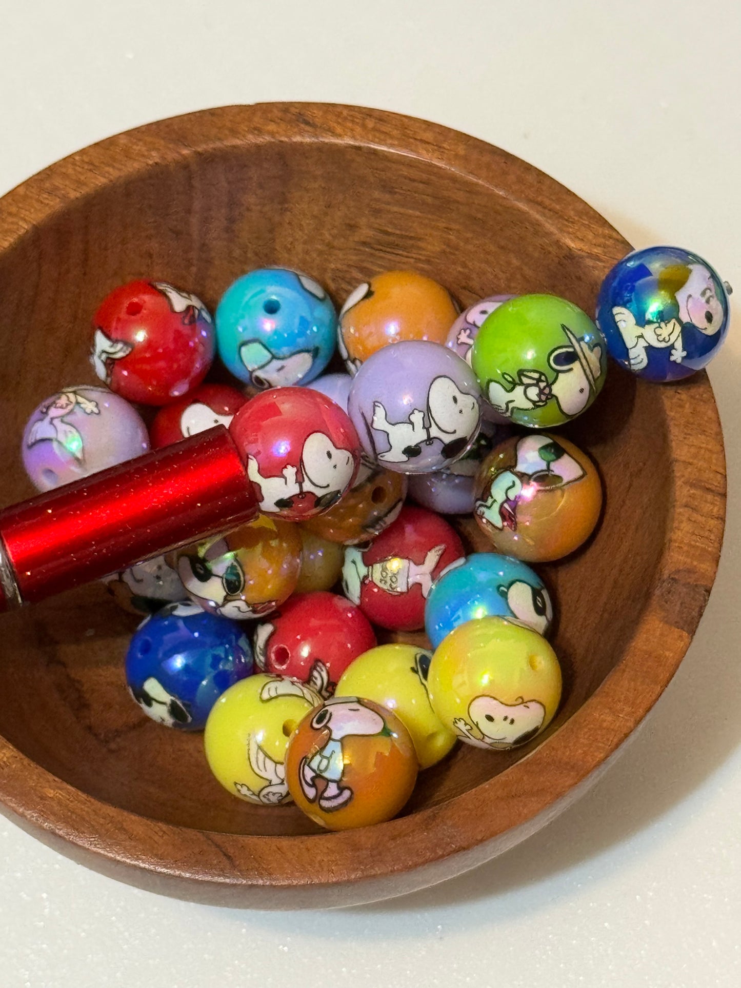 Snoop- doggie #2 mix Acrylic 16 mm beads pack-pack 10