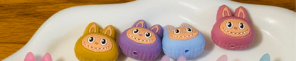 Labubu Heads Silicone  focal beads-1