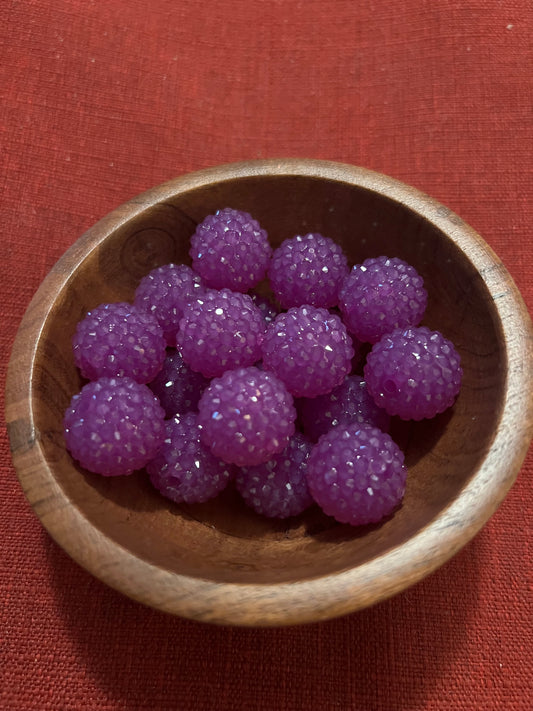 Grapevine Acrylic Rhinestone Jelly Bead 20 mm -1