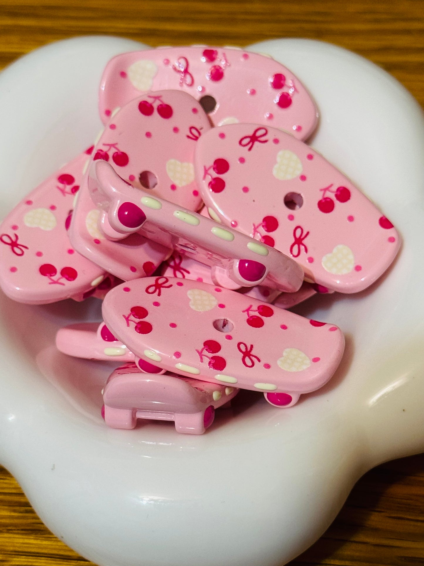 Pink Cherries Skateboard Acrylic focal