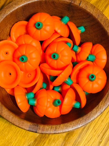 3D Pumpkin Lids Focal beads-1