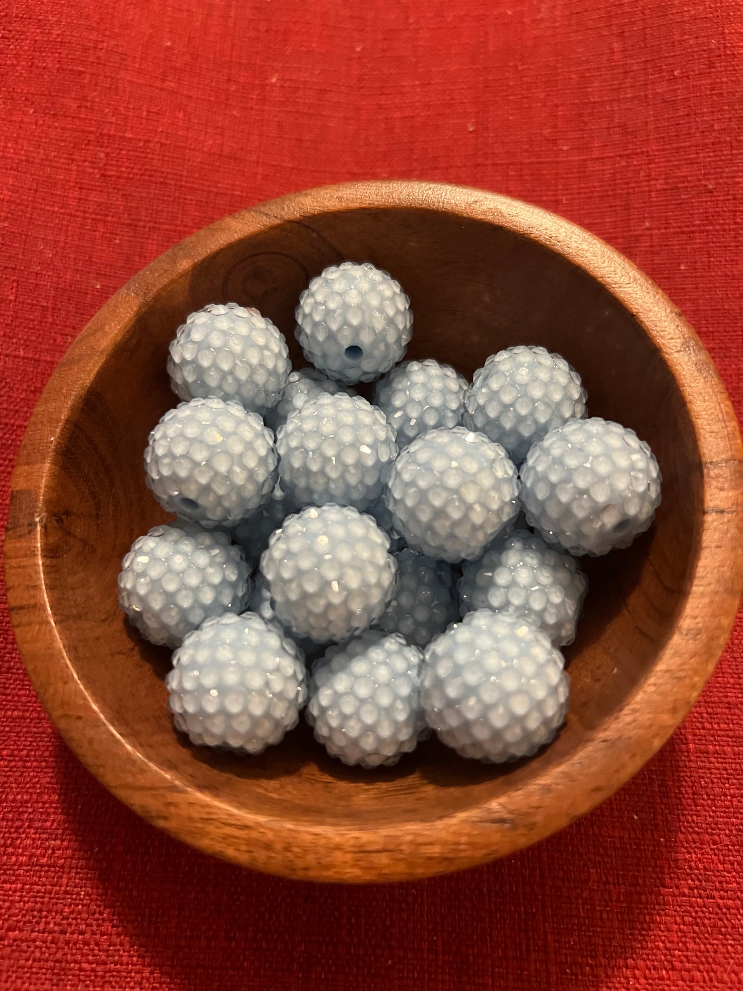 Grey skies Rhinestone Jelly 20mm bead -1