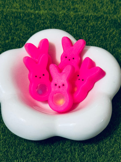 3D Easter Bunny Pink Shakers Silicone Focal-1