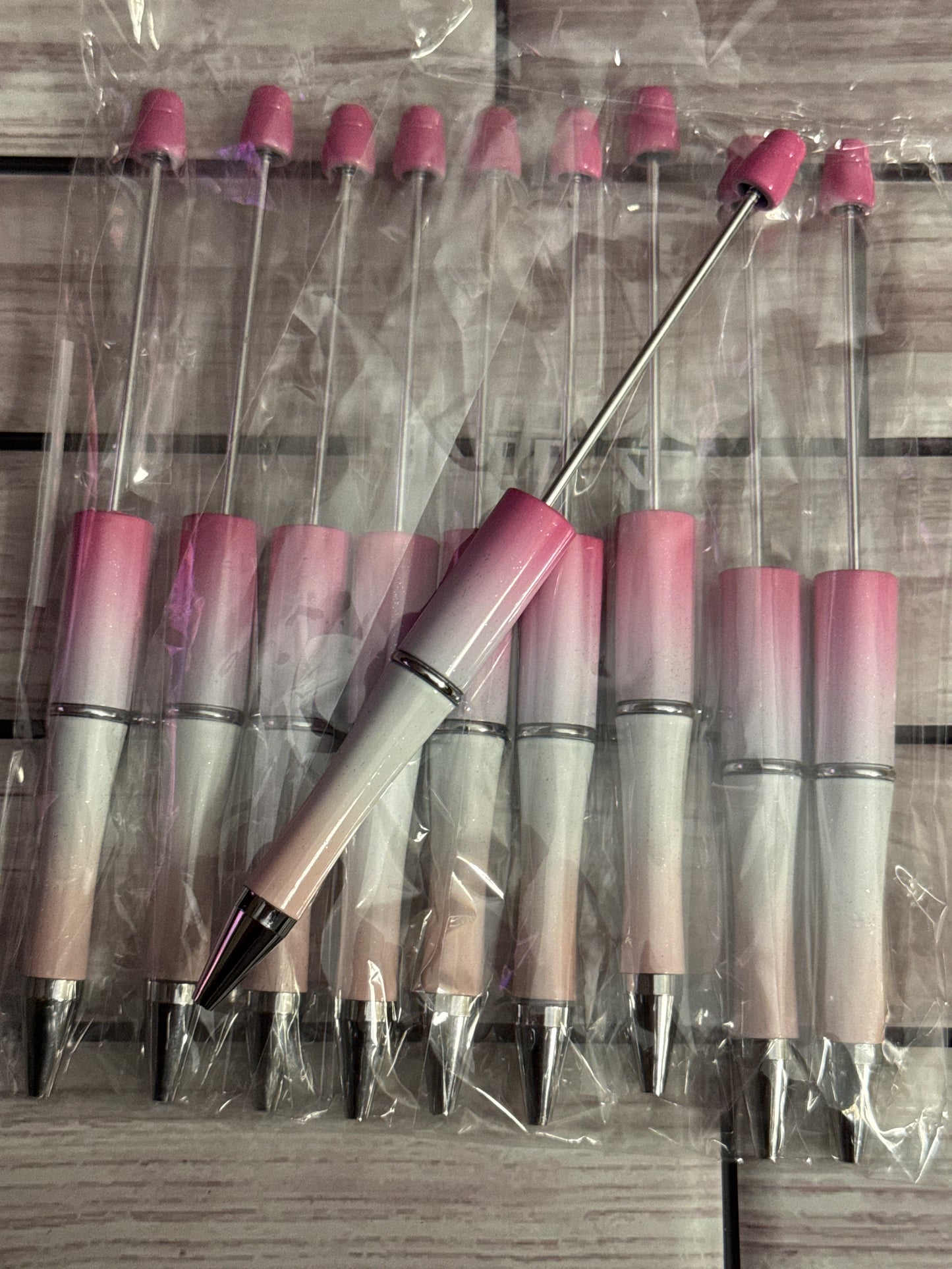 Ombré Pink Beadable Pen- Pack of 10