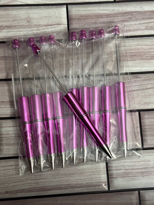 Metallic purple Beadable Pen-10 pack