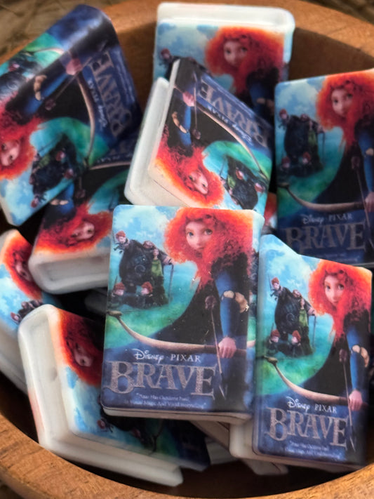 Brave little girl Silicone Book Focal Bead -1