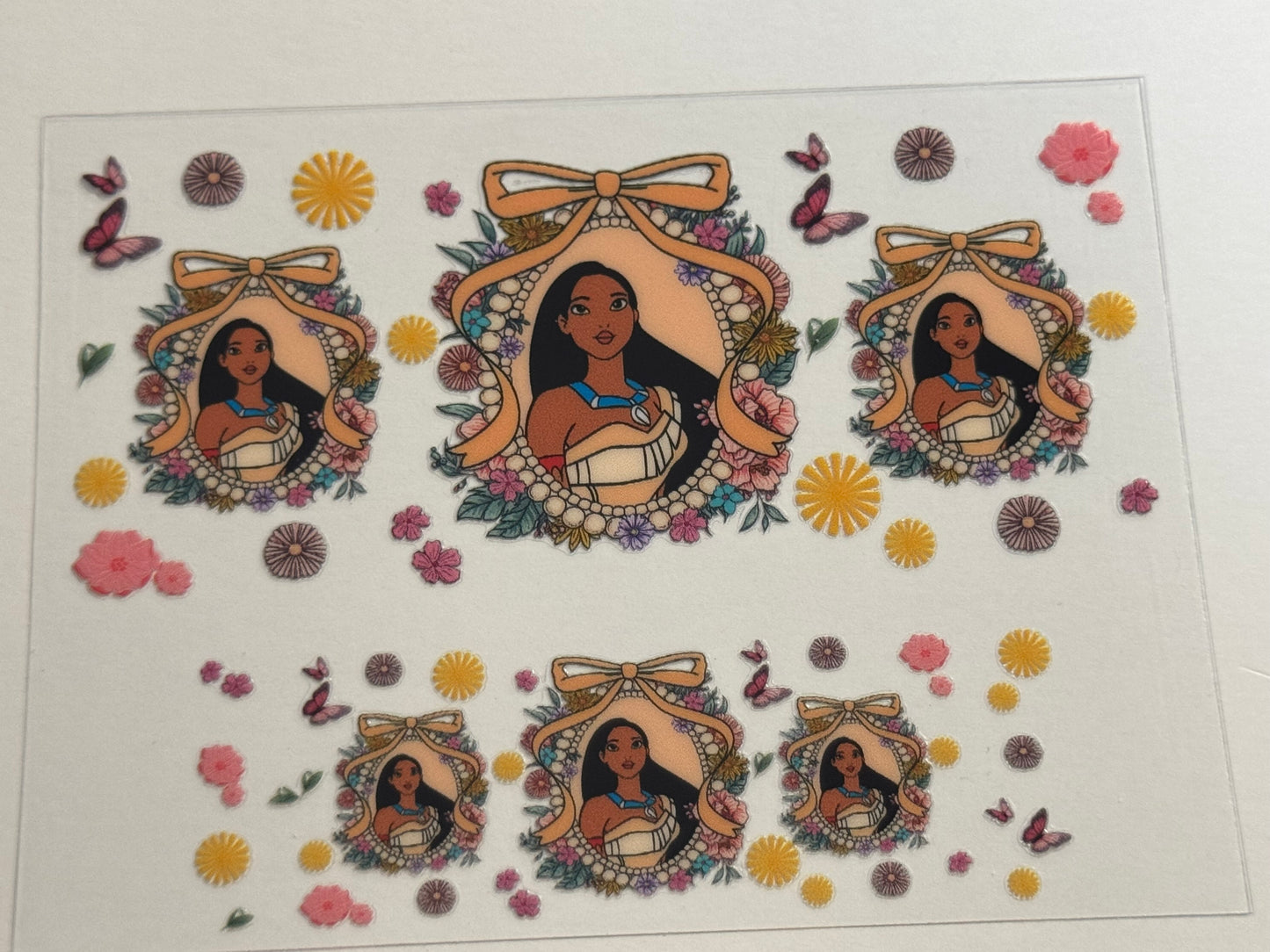 Indian princess UV DTF for Mini Tumblers