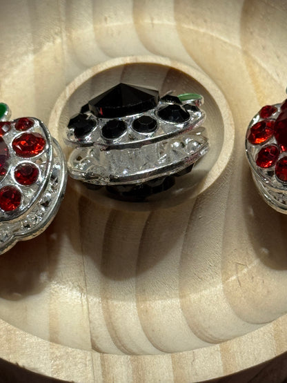 Apple Rhinestone Bead-1