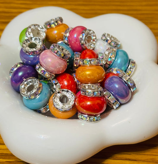 Fancy spacers 16mm mixed colors -5 pack