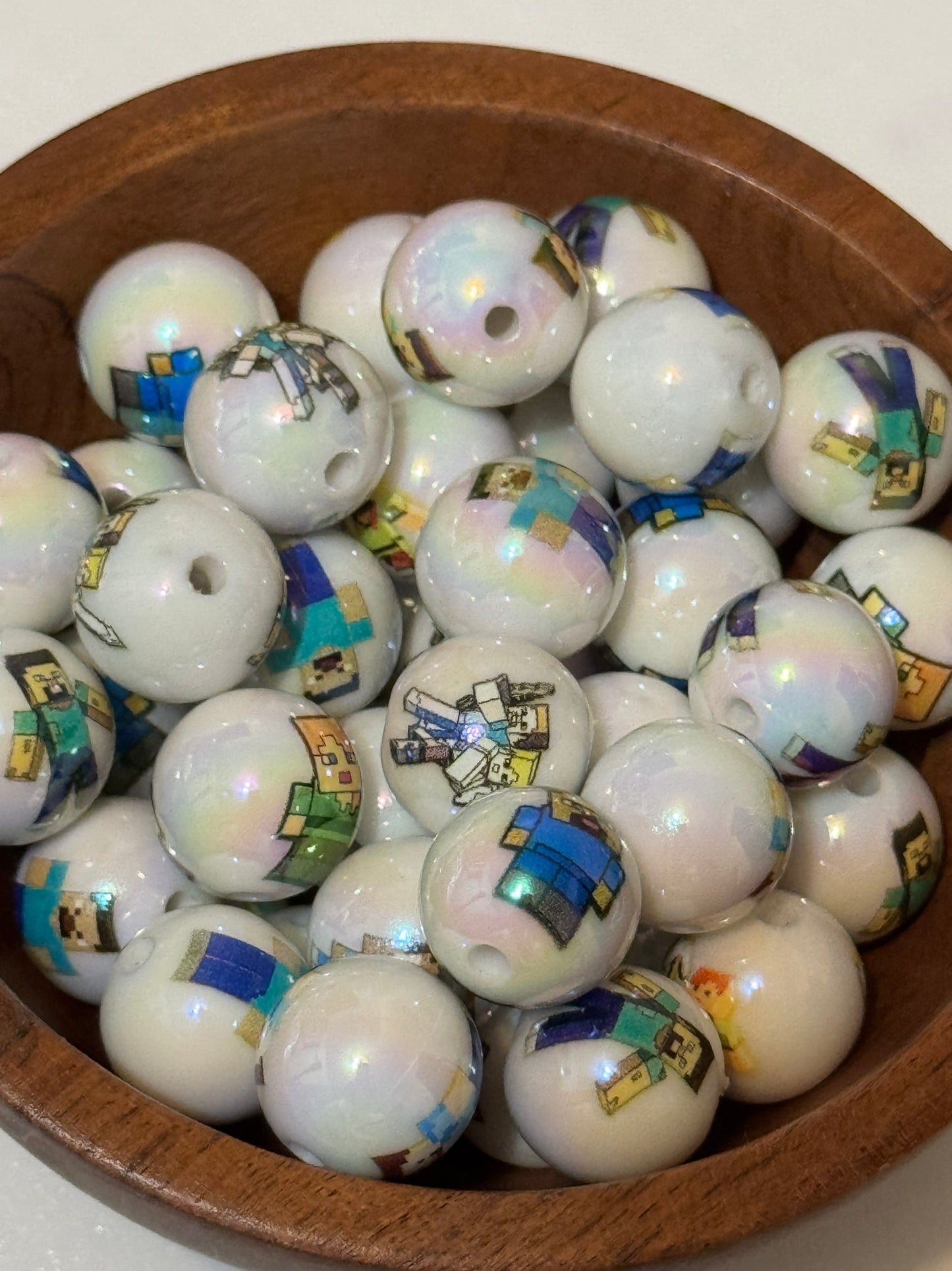 Mine- Craft #2 Stevie Acrylics beads Pack of 10