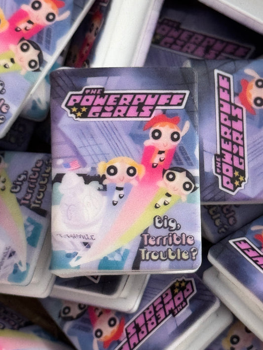 Power Puff ladies Silicone Book Focal Bead-1