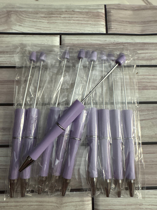 Lavender Beadable Pen -10 pack