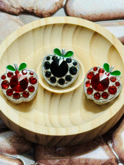 Apple Rhinestone Bead-1