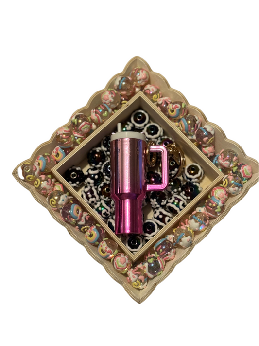 Mini Pink Ombre Tumbler Keychain