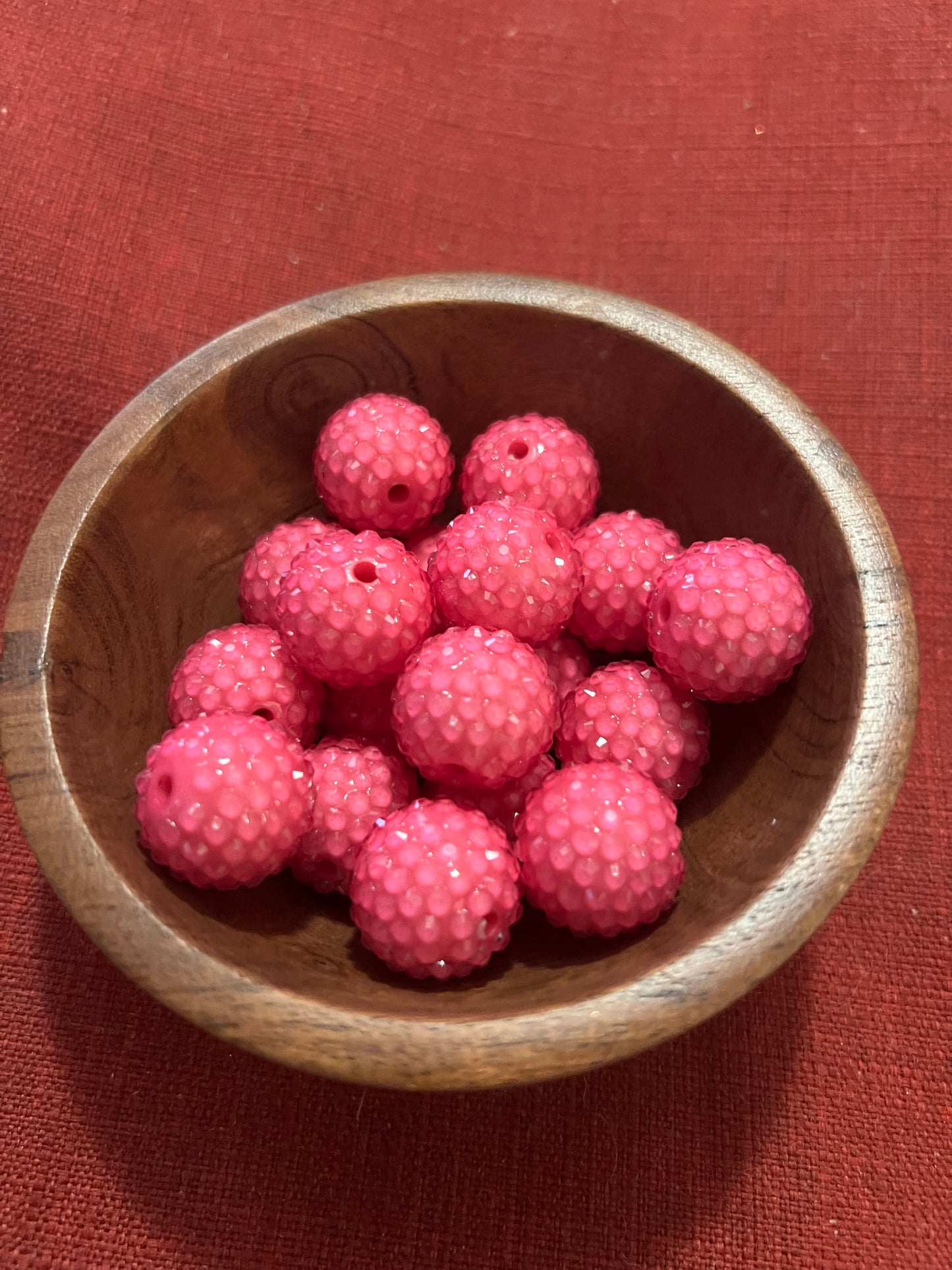 Passion Pinkie Acrylic Rhinestone Jelly Bead 20 mm -1