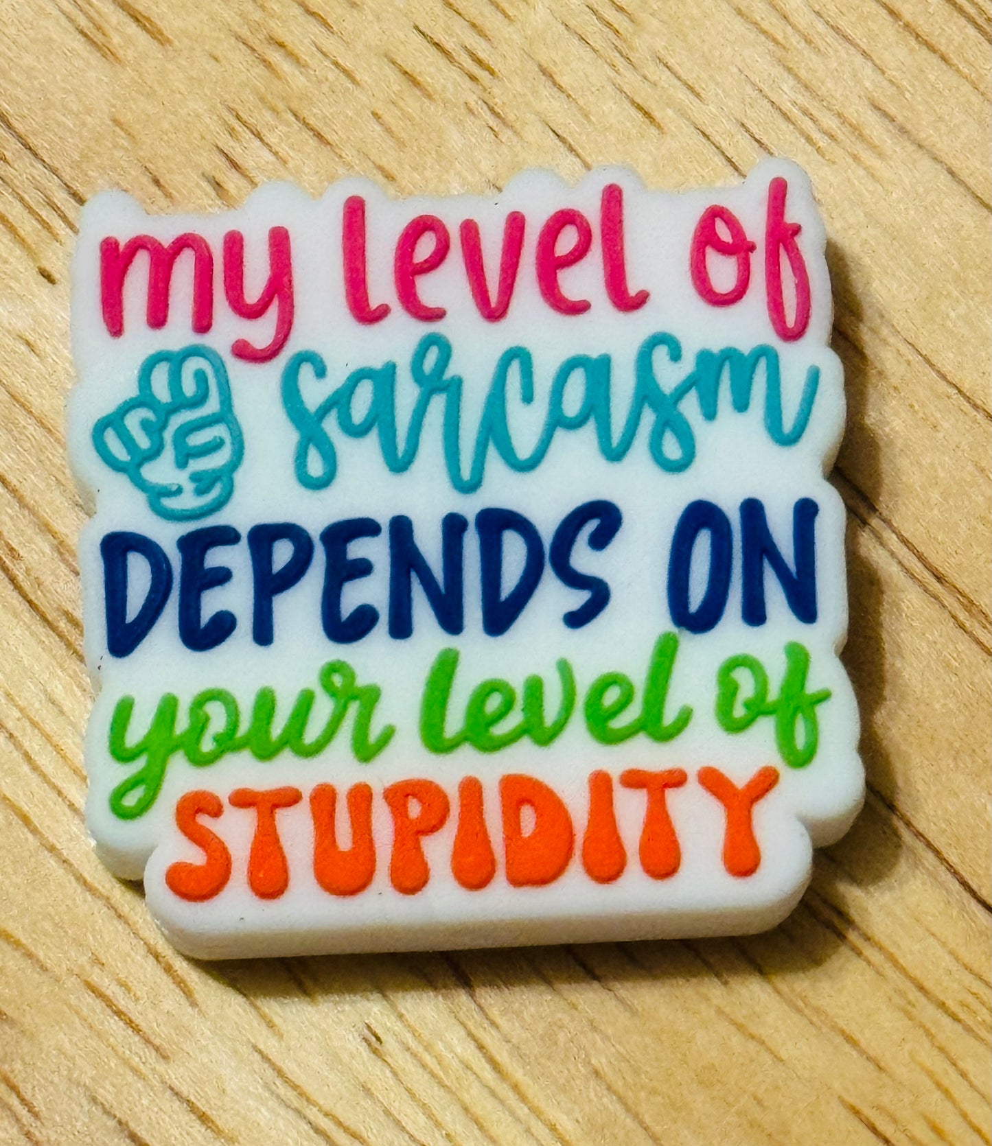 Level of Sarcasm Silicone Focal Bead