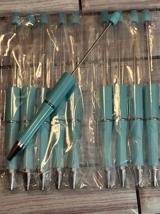Light Blue Beadable Pen-10 pack