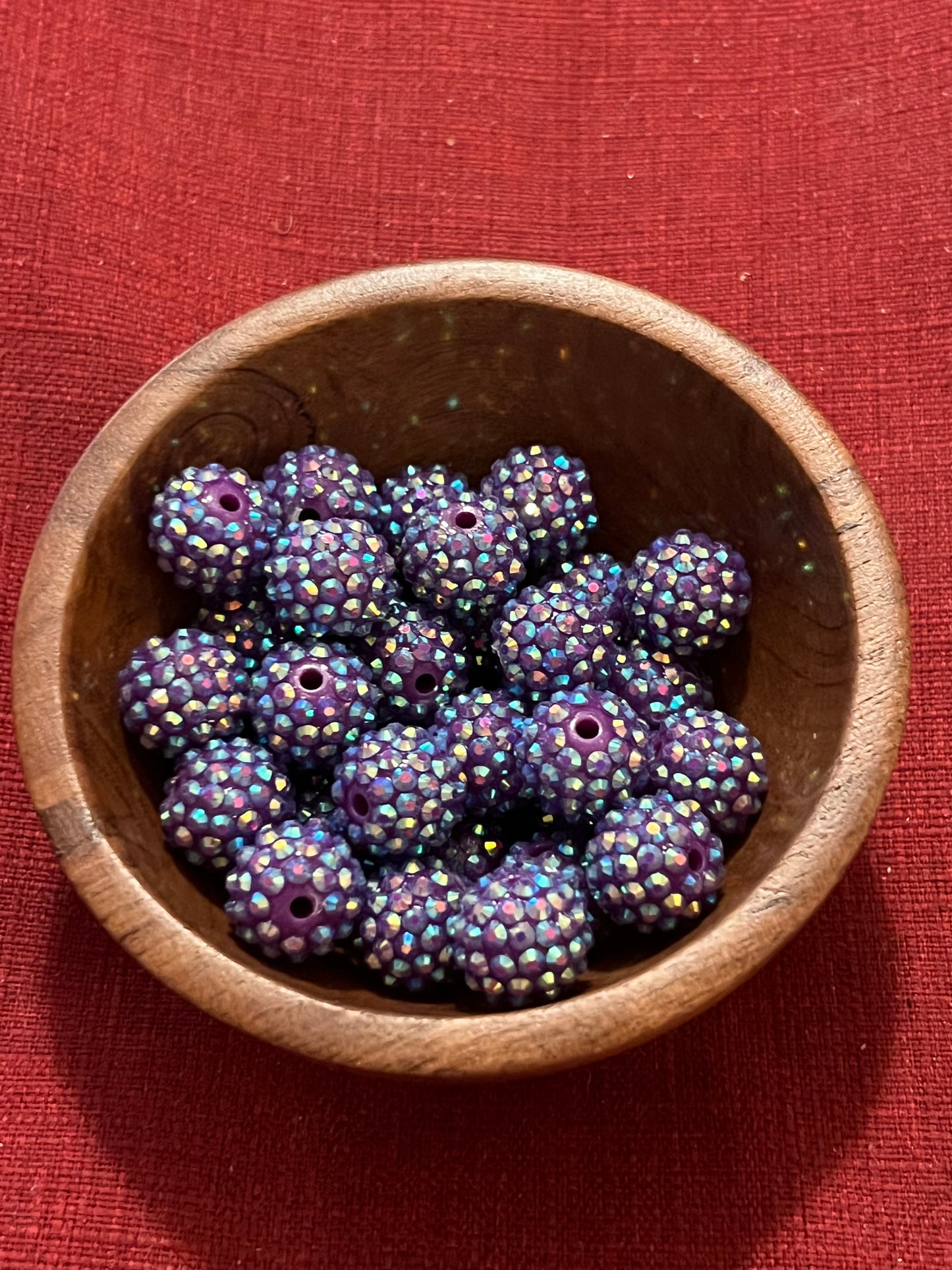 Purple Nights Rhinestone Jelly Bead 16 mm -1