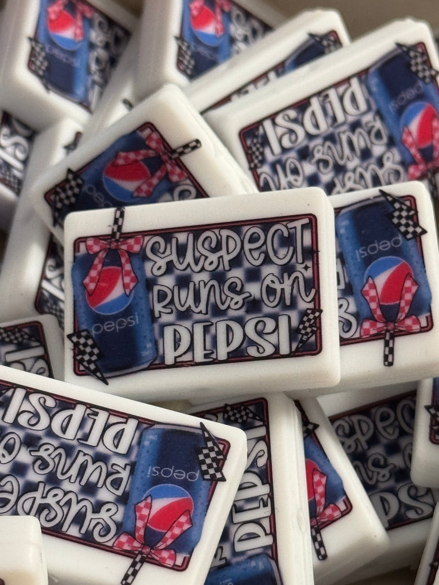 Suspect runs on Pep-si custom silicone focal bead-1