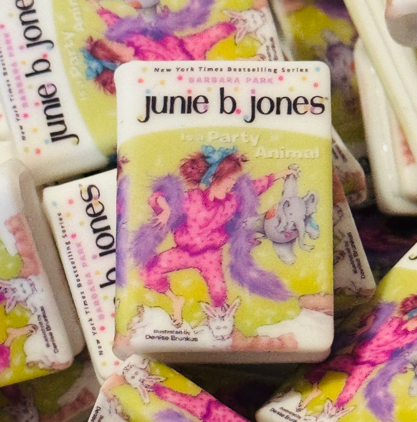 Junie B Custom Silicone focals bead books