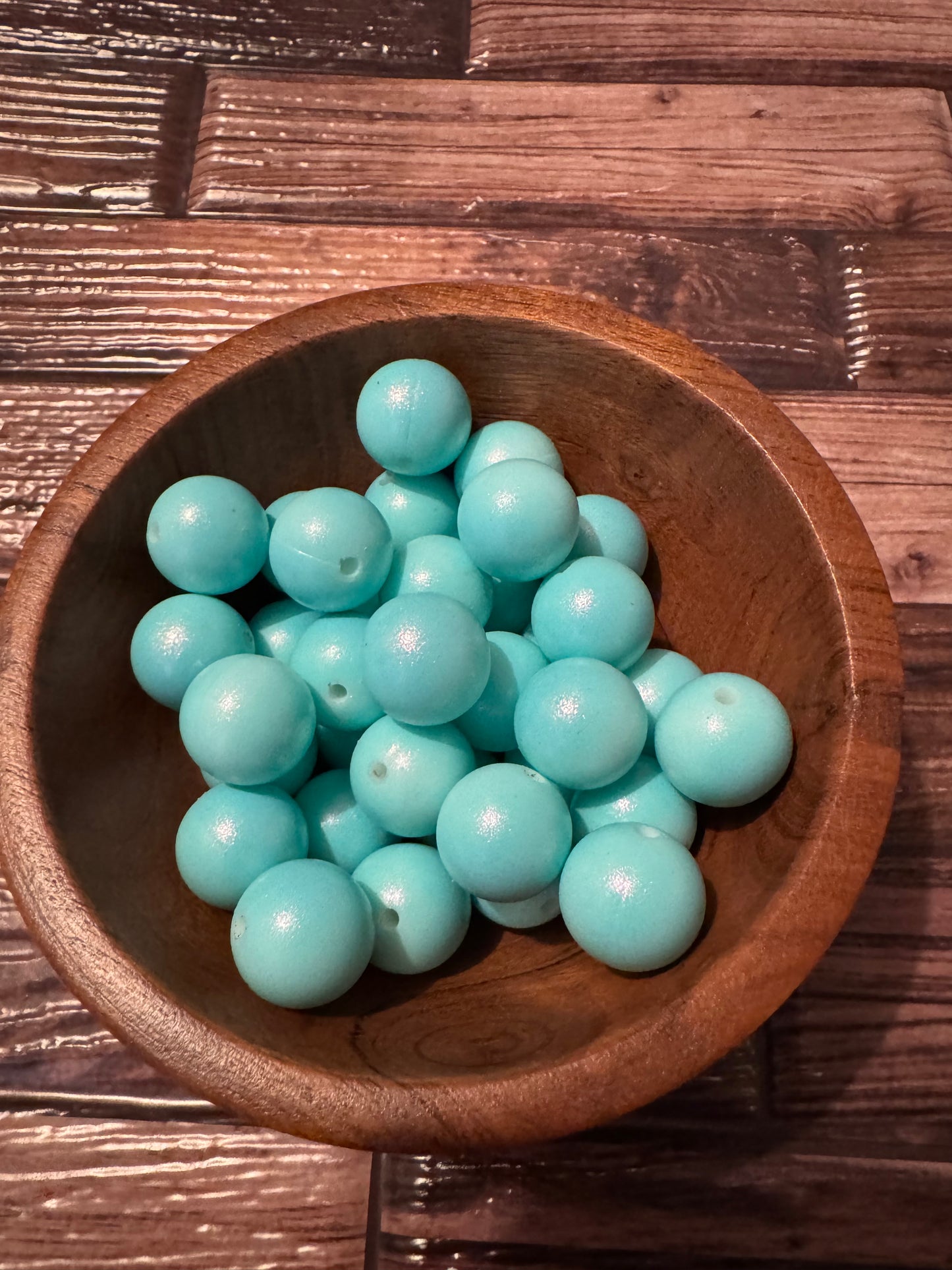 Opal Aqua 15mm custom color beads-10 pack