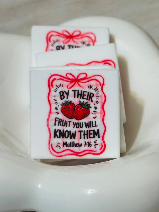 By their fruit you will know them silicone focal bead -1