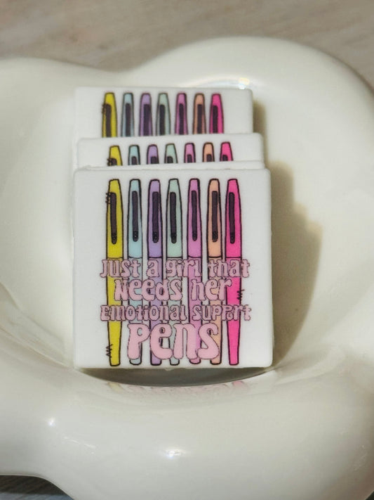 Emotional Support Pen silicone focal bead -1