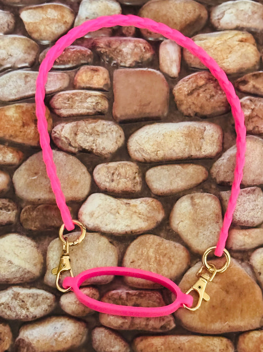 Hot pink Silicone Tumbler Collar & Chain Holder-1