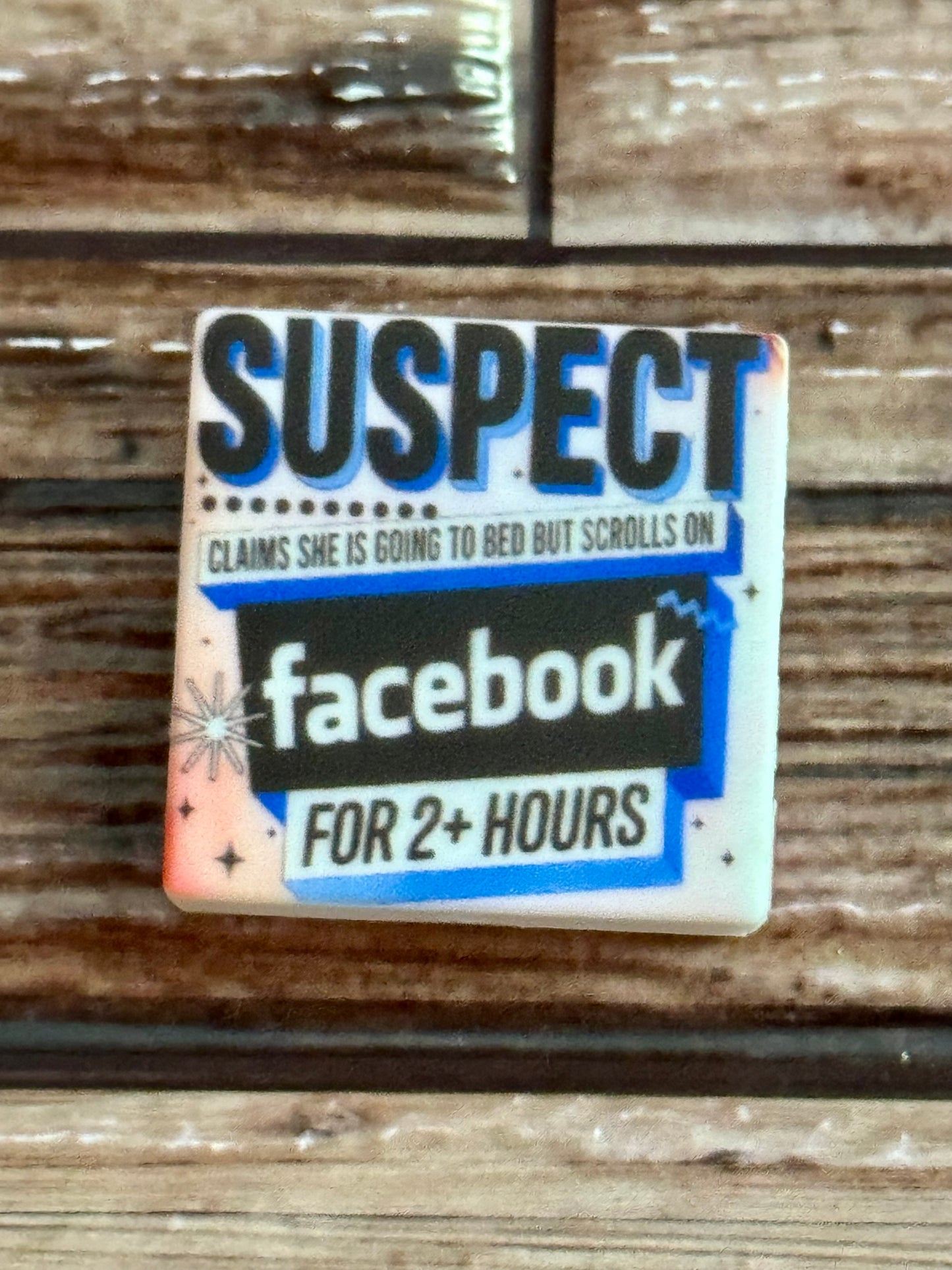 Suspect on Facebook Silicone focal bead