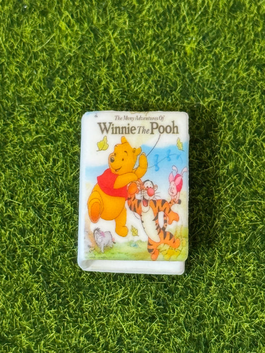 Pooh Bear Silicone Focal Book Bead-1