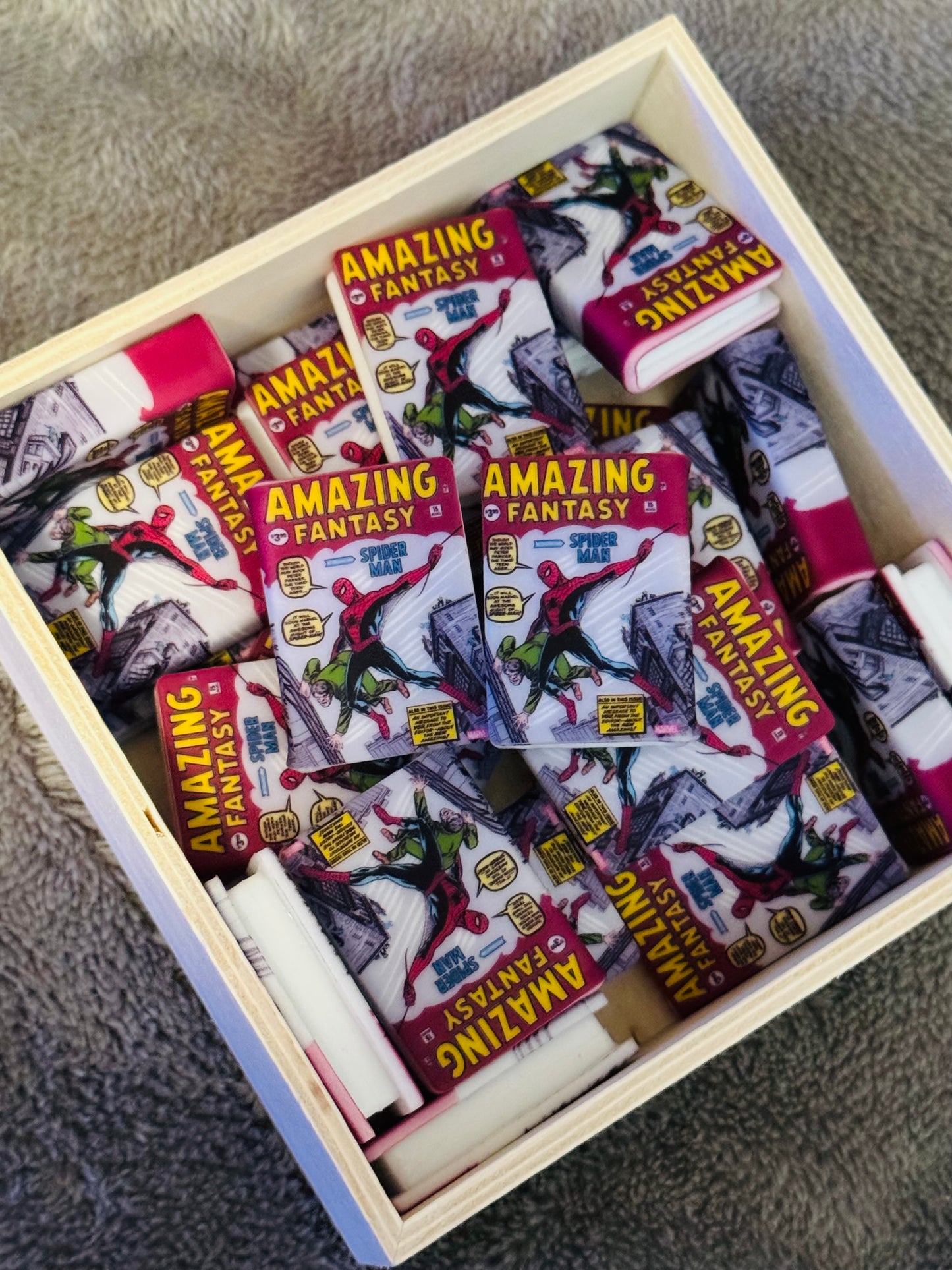 Amazing Spider Comic Silicone Book Focal Bead-1