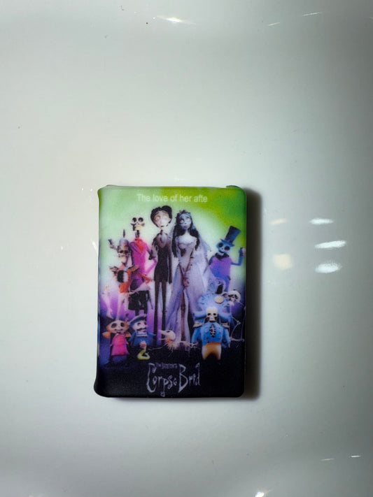 Corpse Bride Book Silicone Focal bead-1