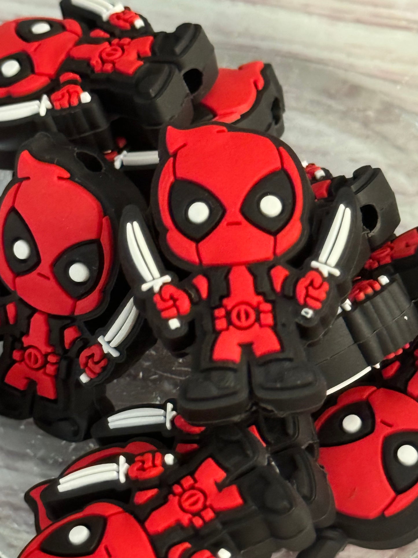 Dead pool Silicone Focal bead