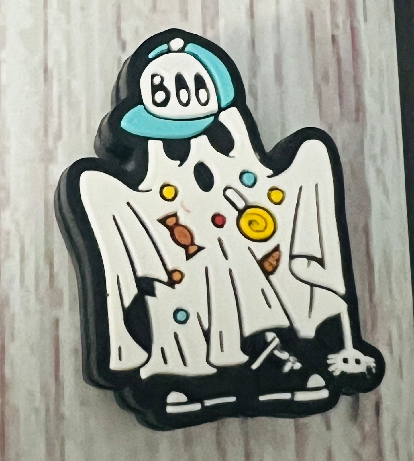 Cool Ghost with Hat and Candy Silicone Focal