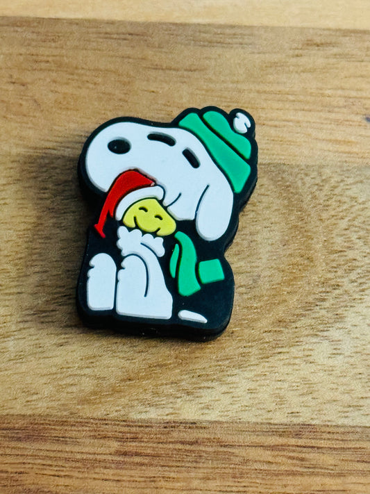 Snoopy and his little friend Christmas Silicone Focal