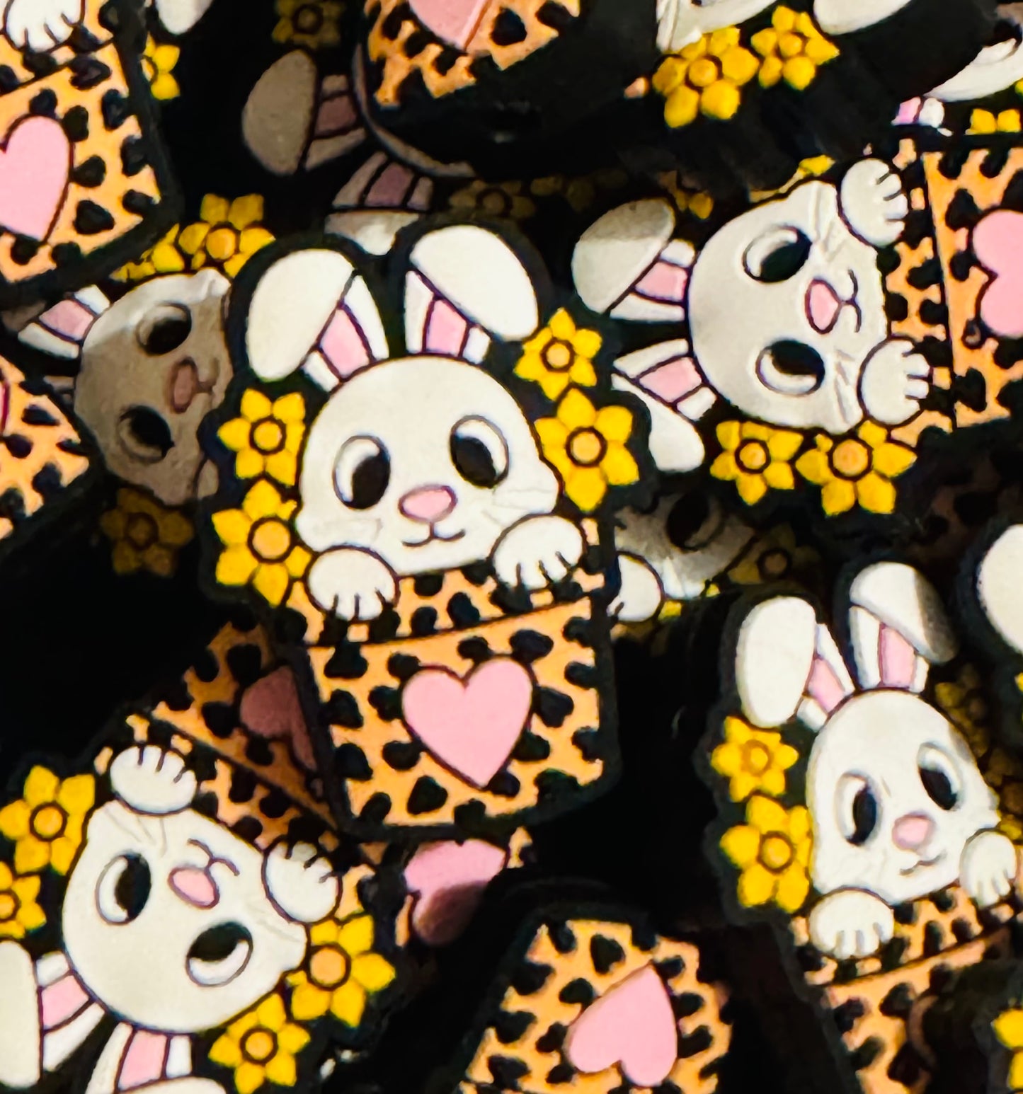 Easter Bunny Silicone Focal Bead