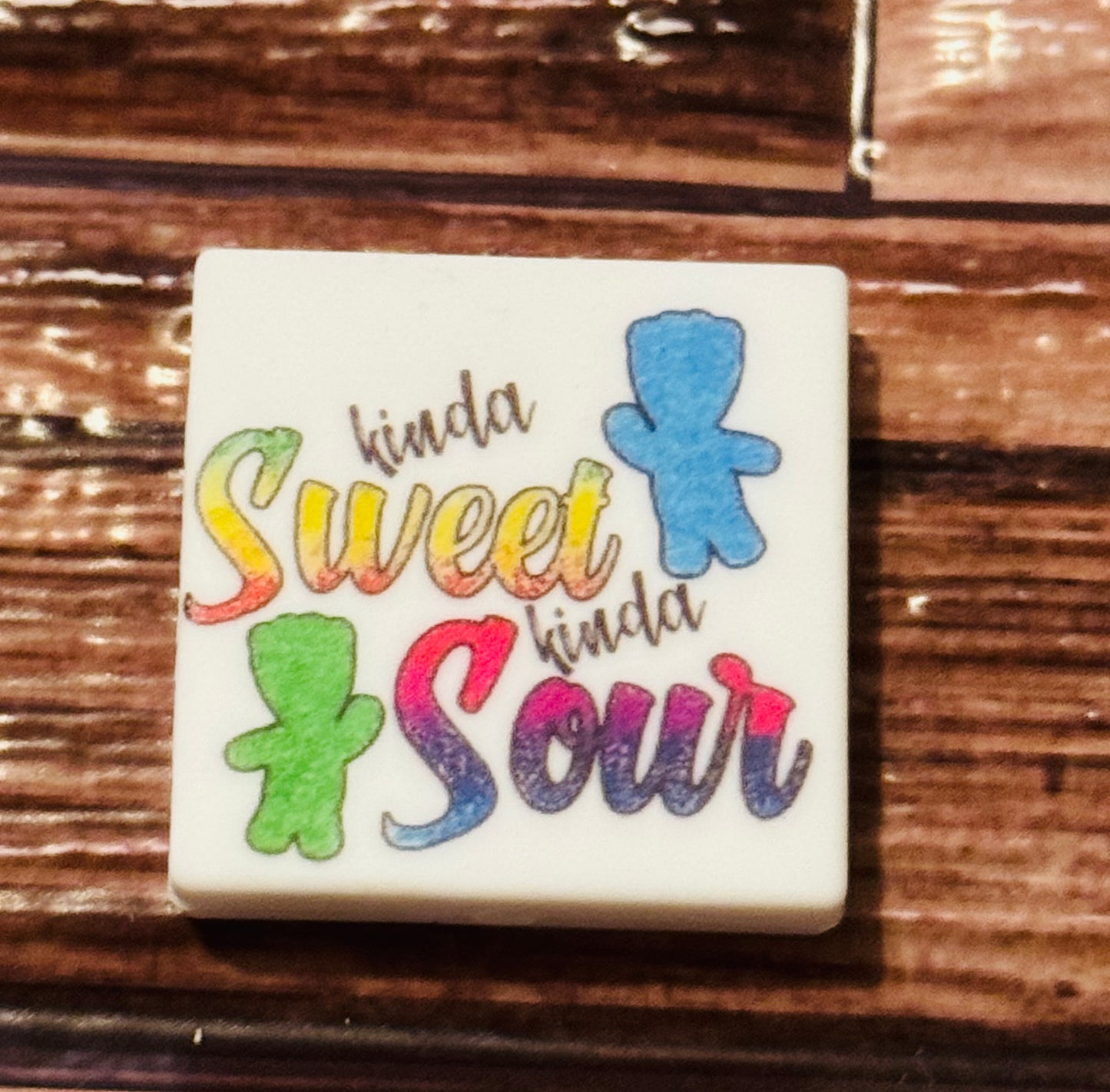 Kinda Sweet kinda Sour Silicone focal bead-1 bead