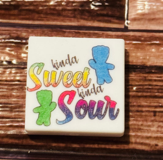 Kinda Sweet kinda Sour Silicone focal bead-1 bead