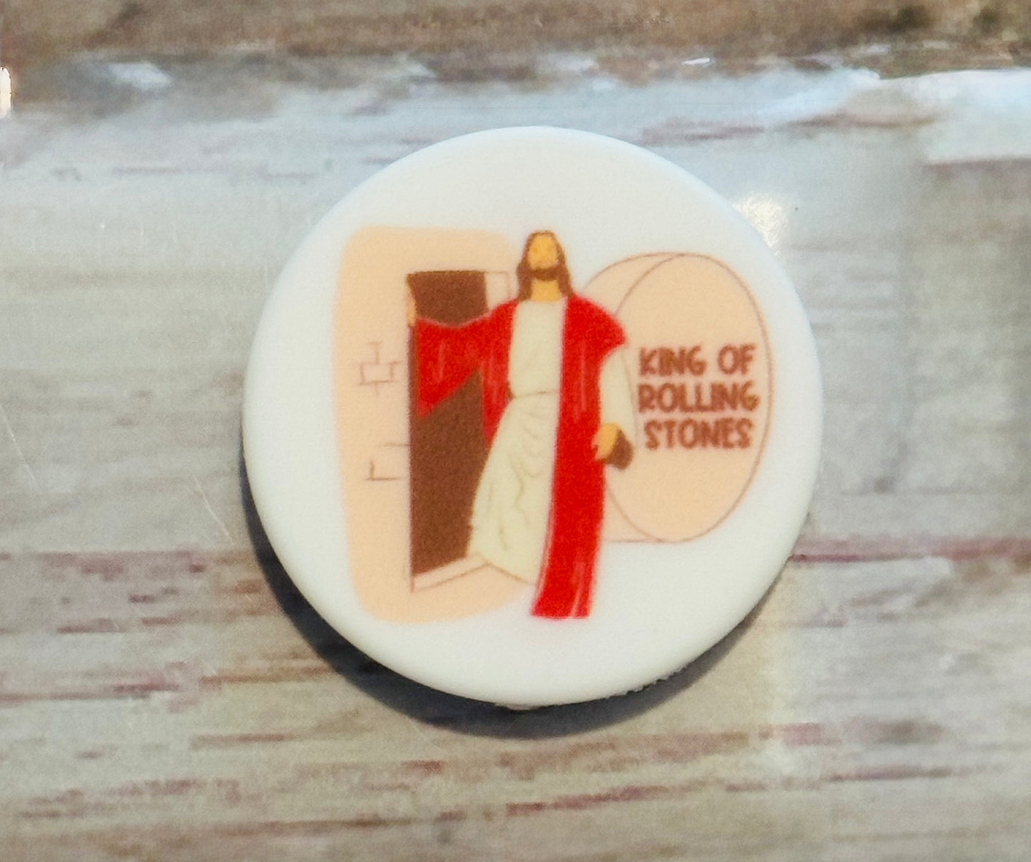 Jesus King of the Rollin Stone Silicone Focal bead-1