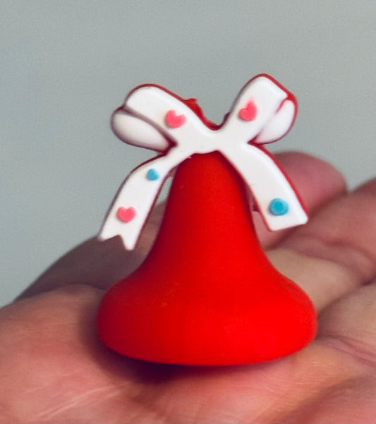 3D Custom KISS with Bow Silicone Focal beads- pack 2