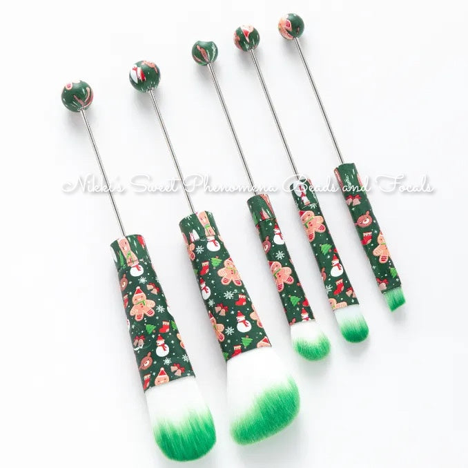 Holiday Beadable Make up brushes Sets