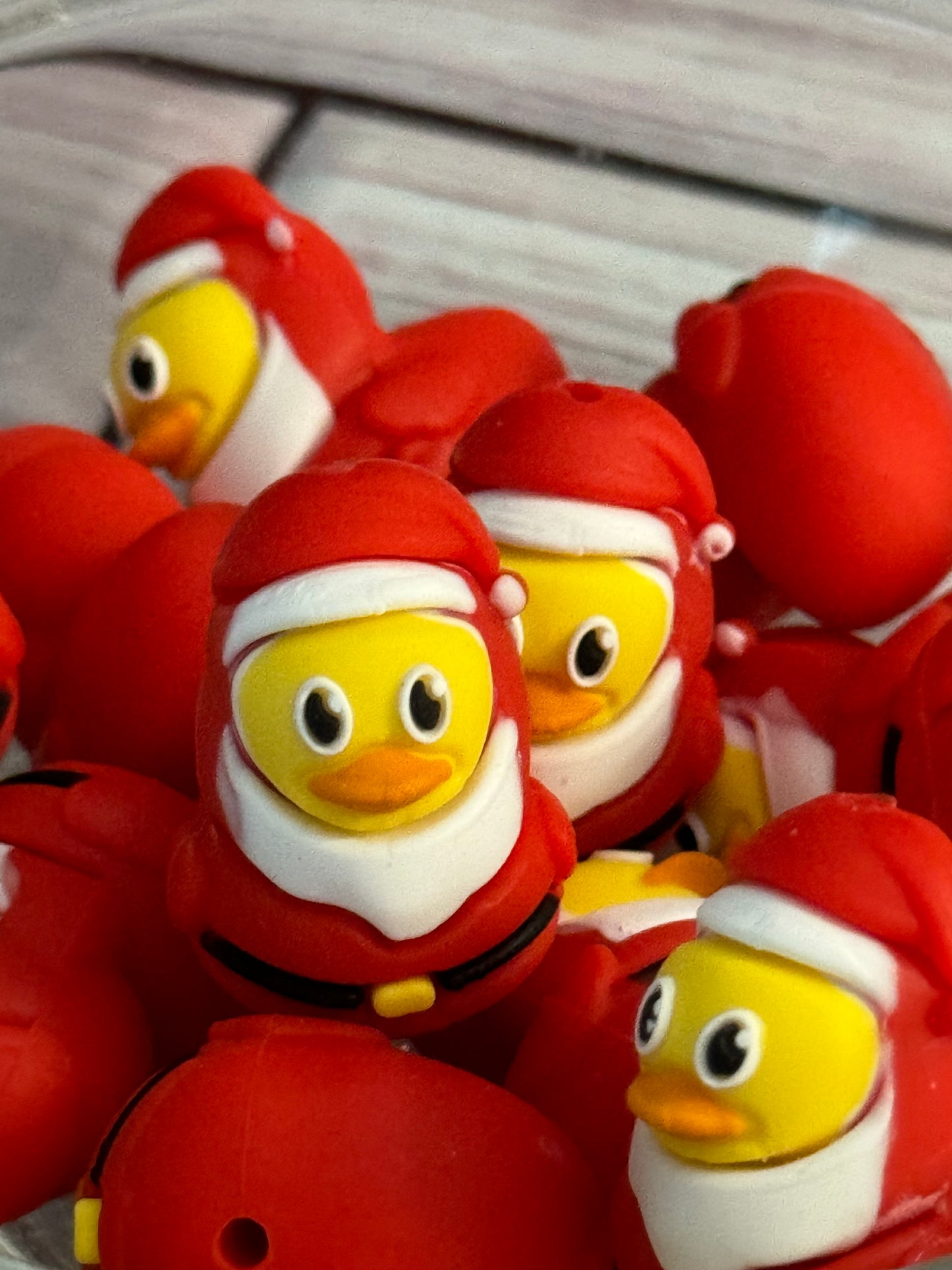 Santa Duck Dude Silicone Beads