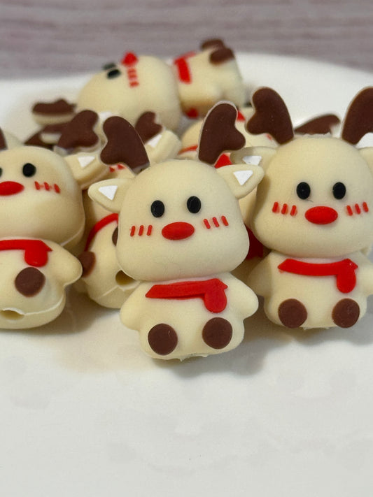 Reindeer Silicone Focal bead-1