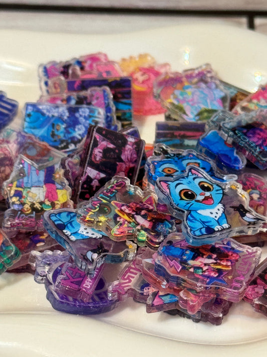 Girls pop Acrylics flat backs -1oz bag