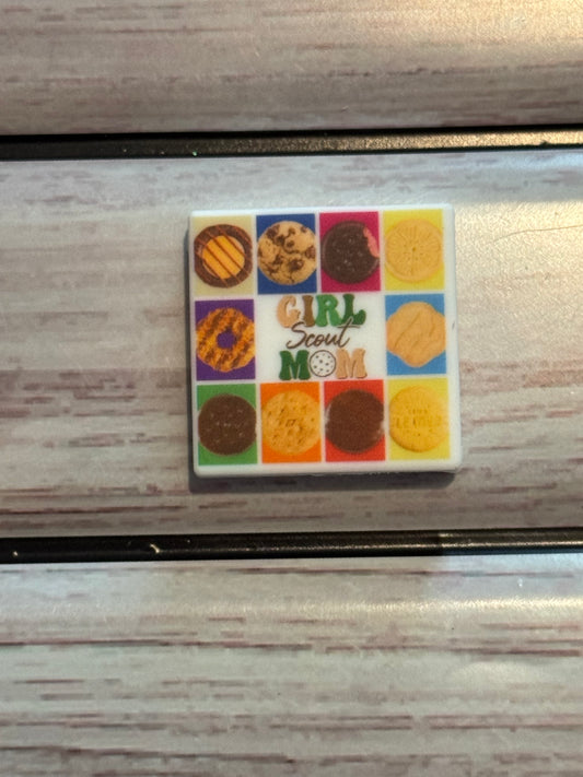 Girl Scout Mom Silicone Focal Bead -1 Custom