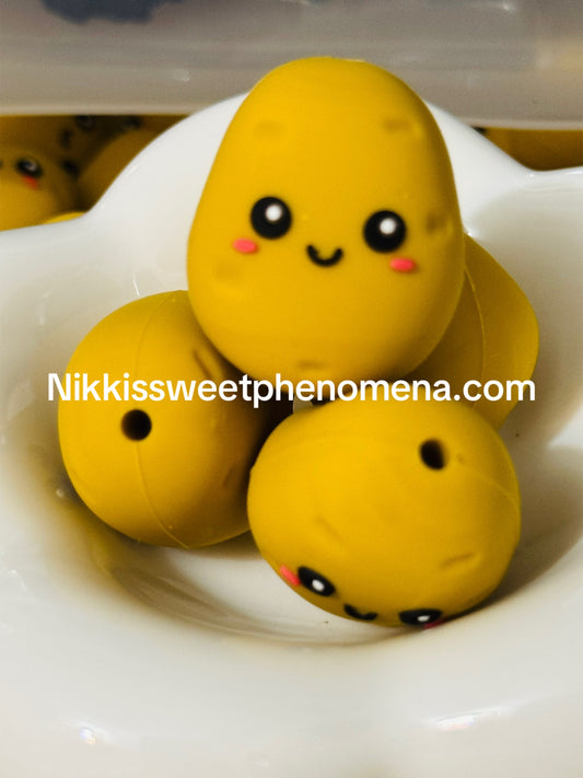 Tator the Potato with a hinny silicone focal bead-1