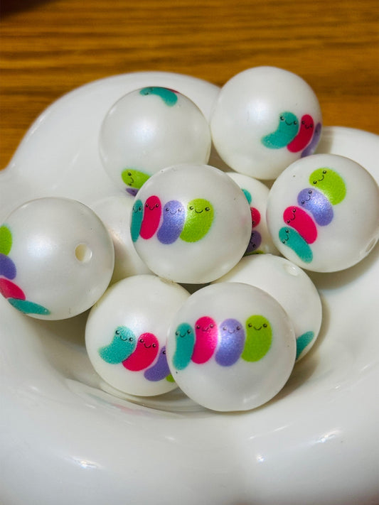 Jelly Beans 20mm acrylic beads - Pack of 5